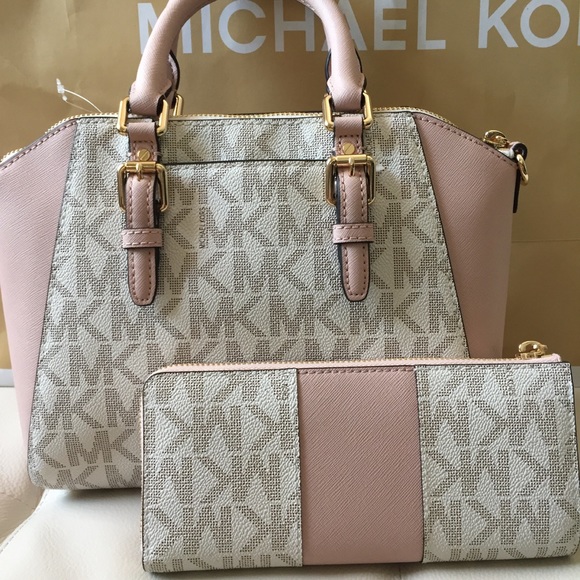 NWT MICHAEL KORS CIARA VANILLA BALLET SET SATCHEL - Picture 3 of 8